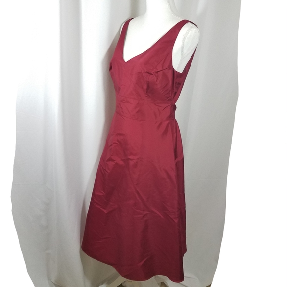 Ann Taylor Aline Red Silk Dress 8 NEW - Picture 2 of 13